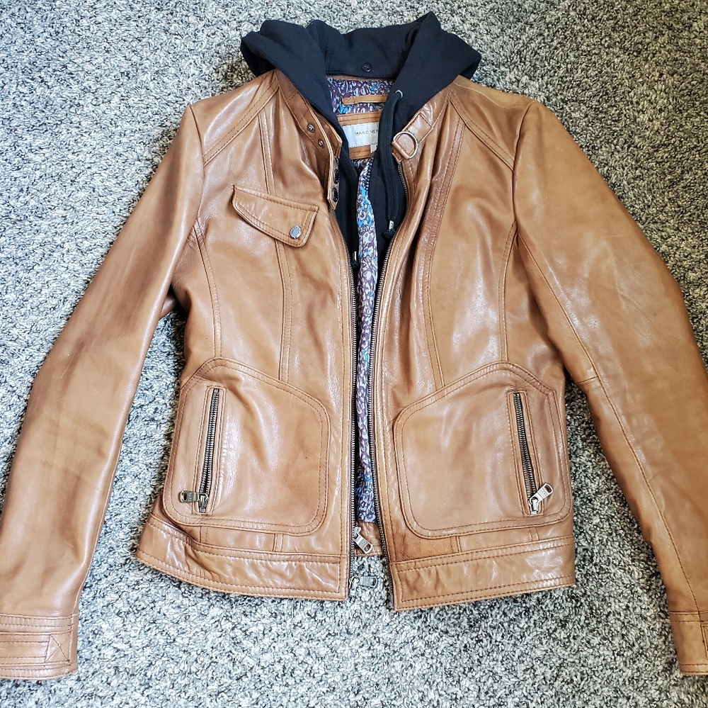 Marc New York real leather jacket size medium
